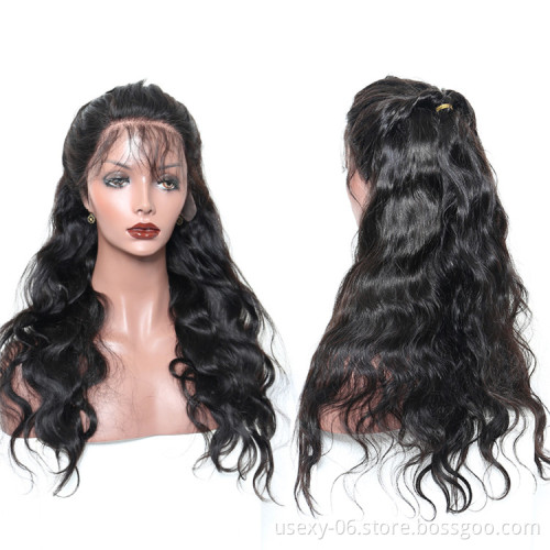 Virgin Brazilian Cuticle Aligned Hair 150 Density Virgin Raw Hair Full Lace Human Hair Wig